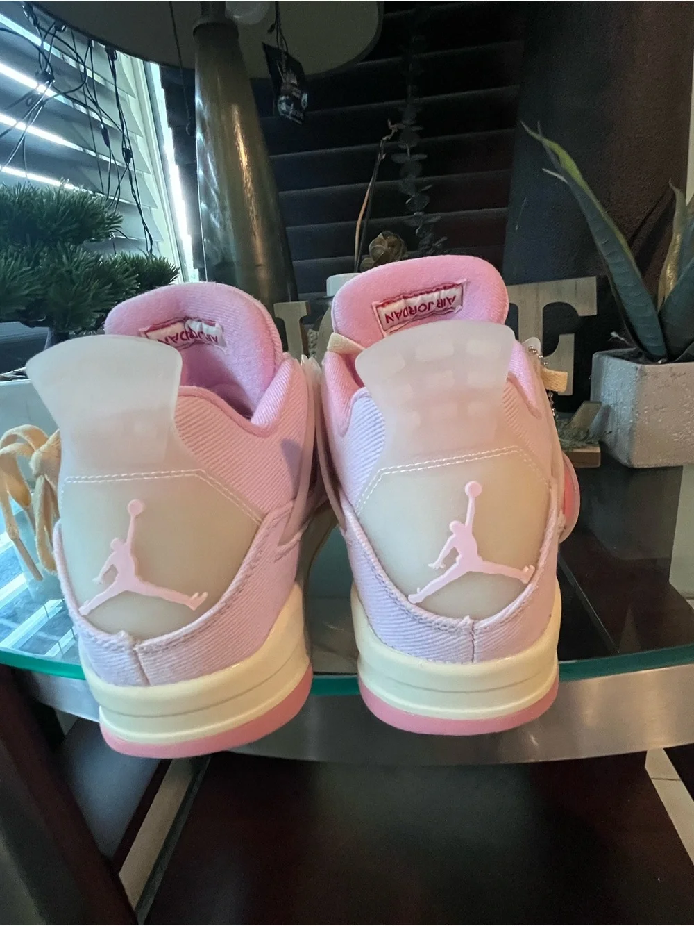 Nike Women’s Pink Pastel Heart Lace-Up Sneakers